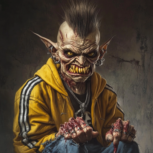 A Polish Wizard in tracksuit with crooked nose.