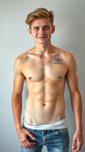 A Portrait of a Handsome 13-Year-Old European Boy