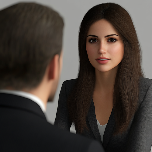A Professional Interview with Engaged Candidate - Photorealistic