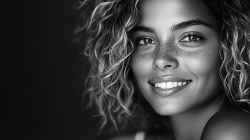 A Proud Brazilian Girl: Black and White Portrait