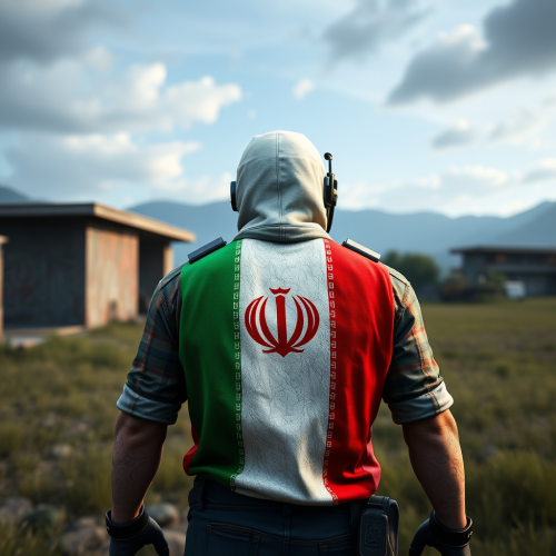 A Pubg Player with the Persian Flag