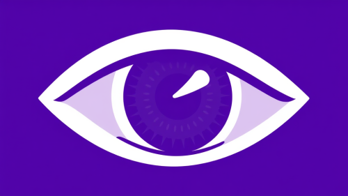 A Purple Logo of Large Slit Pupil Eye