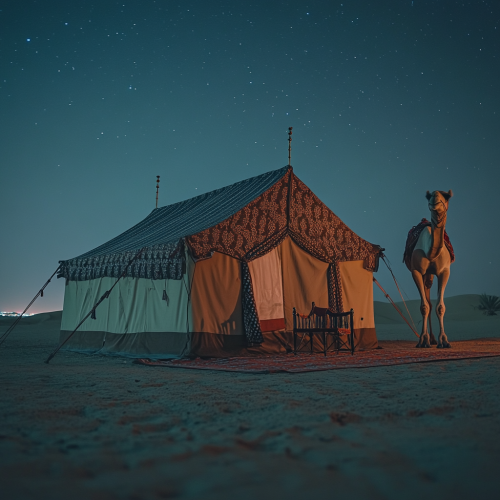 A Rainy Night at the Saudi Desert Tent