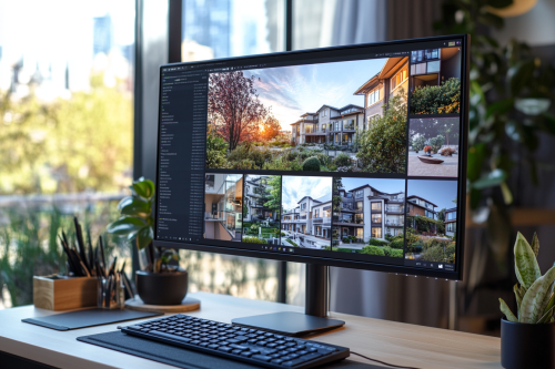 A Real Estate Office with Modern Workspace Decor