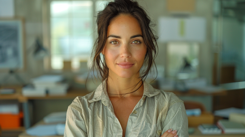 A Realistic Image of Chilean Female Consultant