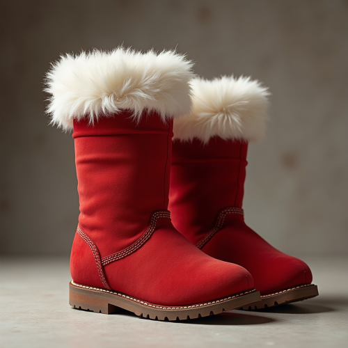 A Realistic Image of Santa's Empty Boots