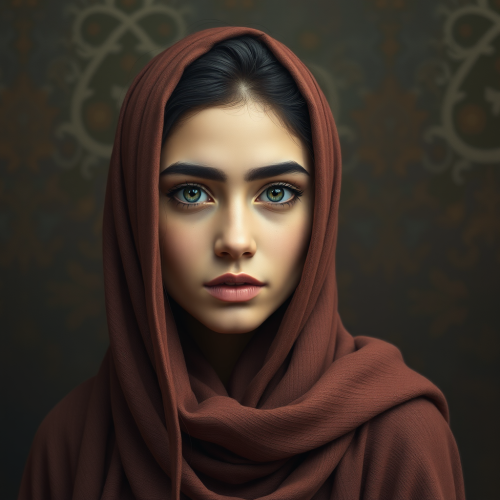 A Realistic Portrait of an Iranian Girl