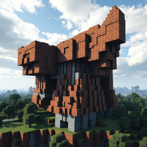 A Realistic Titan Using TNT in Minecraft