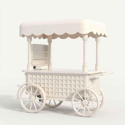 A Realistic Waffle Cart with 'Atti' Logo