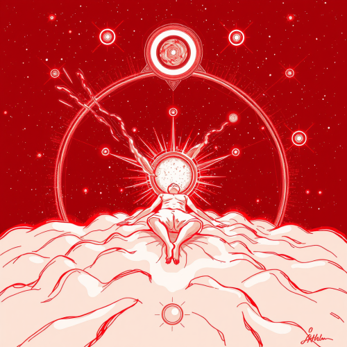 A Red Sketch of Astral Projection in Space