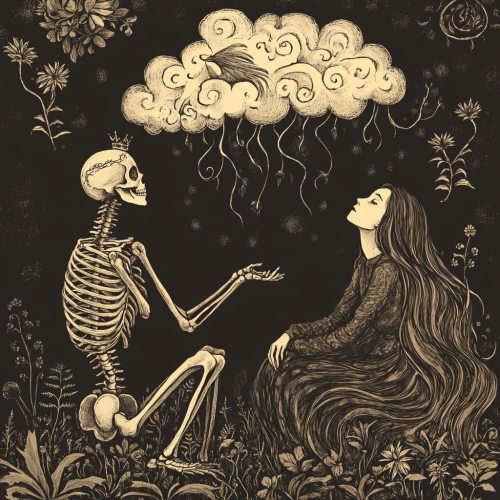 A Sad Skeleton Reaches for Empathetic Queen