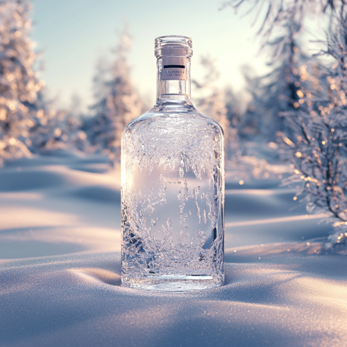 A Serene Winter Day: The Gin Bottle Scene
