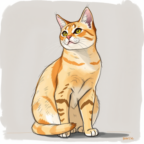 A Sketch of a Sitting Cat