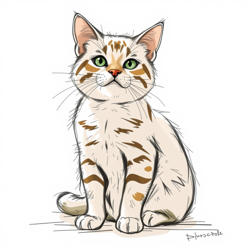 A Sketch of a Sitting Cat