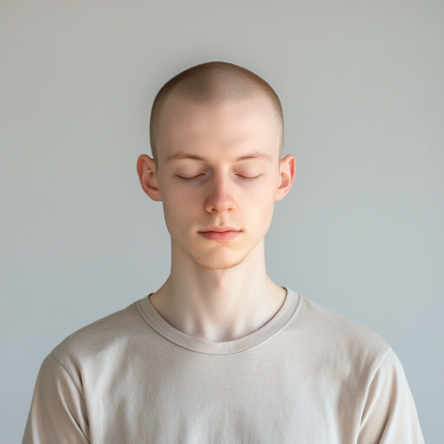 A Slim Young Man in a T-Shirt