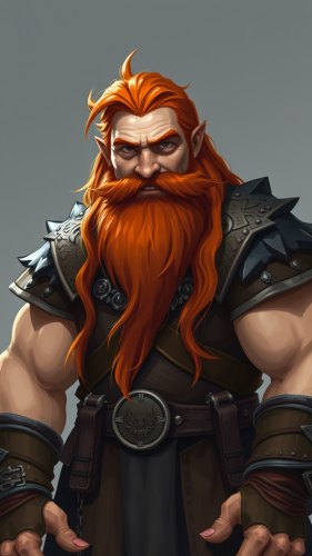 A Smiling Male Dwarf with Auburn Hair and Armour