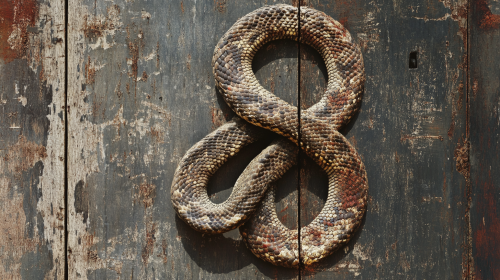 A Snake Coiled as 8 on Poster