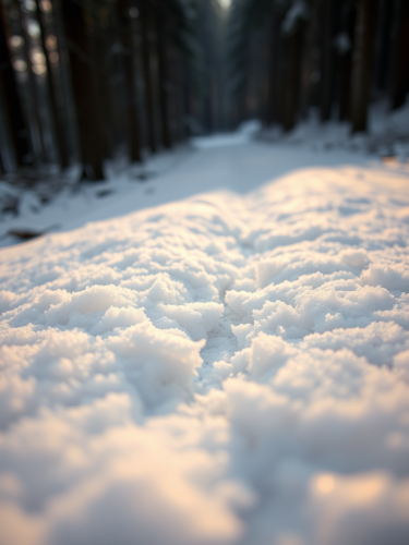 A Snowy Dawn in Central Oregon Forest
