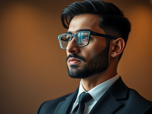 A Sophisticated 40-Year-Old Man in a Suit