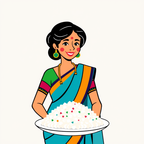 A South Indian Mother Serving Rice, Logo Design