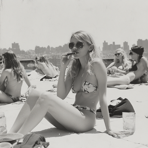 A Spanish girl at a party in New York