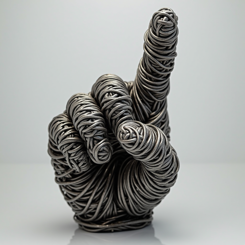A Steel Rebar Shaped into a Thumbs-Up