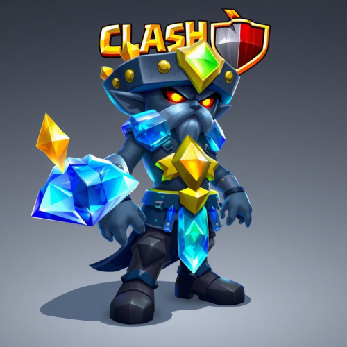 A Stone and Crystal Clash Game Character