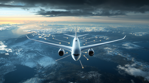 A Stunning Earth and A350 in Flight