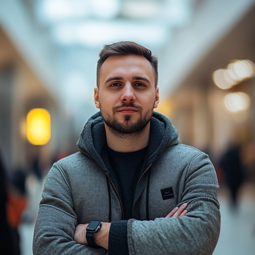 A Stylish 36-Year-Old Man and His Gadgets