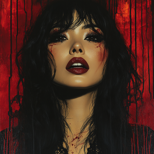 A Surreal Asian Woman Portrait in Bekszynski Style