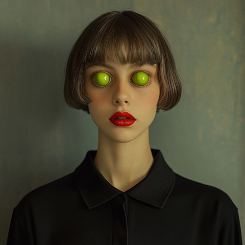 A Surrealistic Giorgio de Chirico-inspired Anime Portrait A Surrealistic Giorgio de Chirico-inspired Anime Portrait