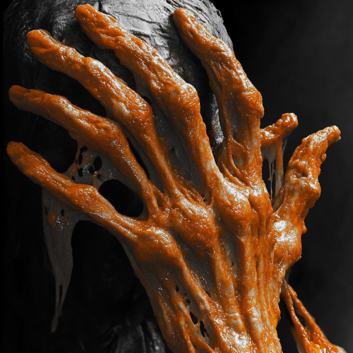 A Terrifying Monster in a Dark Coffin