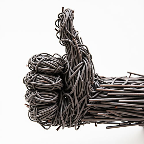 A Thumbs Up Sculpted from Steel Rebar