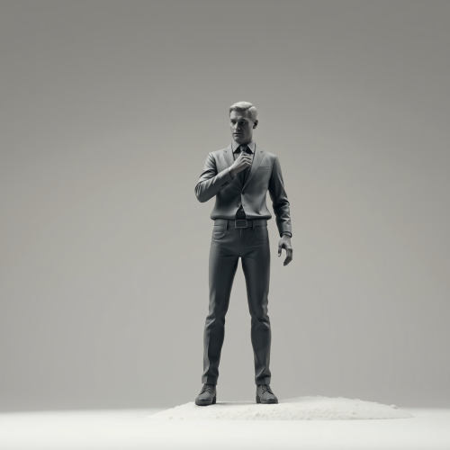 A Tiny Man Measuring 0.1 Millimeter Tall