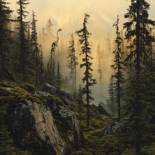 A Tranquil Morning in the Forest