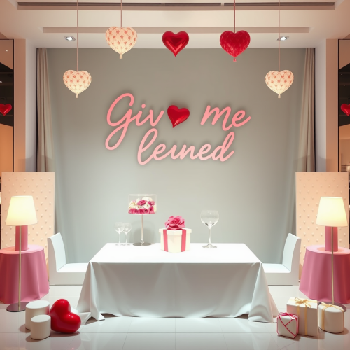 A Valentine's Day Decor Setup in Malls
