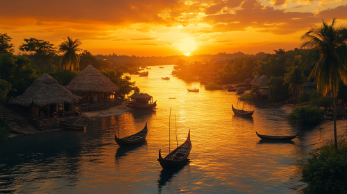 A Vibrant Evening in Nigeria's Landscapes