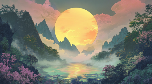 A Vibrant Tao: Serene Harmony in 4K Art