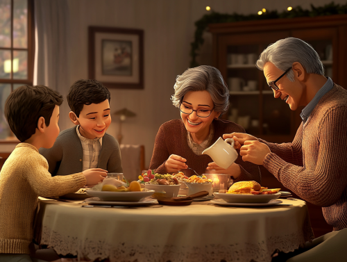 A Warm Family Dinner Filled with Love