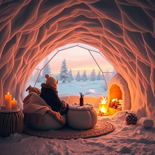 A Warm Igloo Lounge in Winter Wonderland