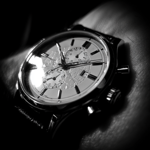 A Watch On Wrist With Ticking Seconds