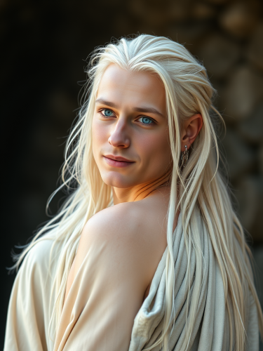 A Wise, Young Man with Tribal, Ethereal Aura