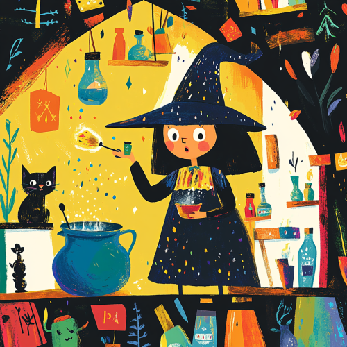 A Witch's Magical Potions and Spells Book