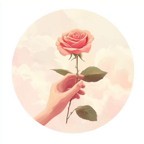 A Woman's Hand Holding a Rose