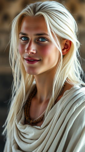 A Young, Ethereal Man with Luminous Skin