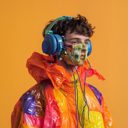 A Young Fashion Man in Ultra Realistic Wear