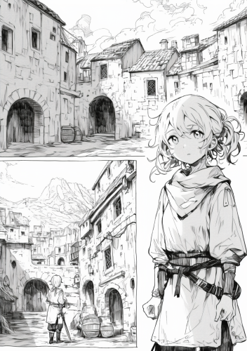 A Young Female Warrior in Serapia City