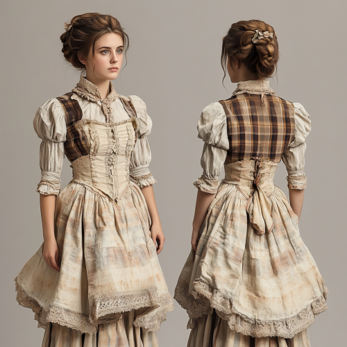 A Young Lady in Shabby Victorian Dress