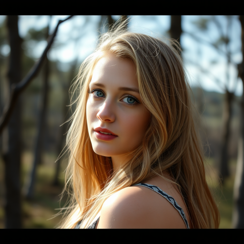 A Young Slavic Girl's Nature Portrait