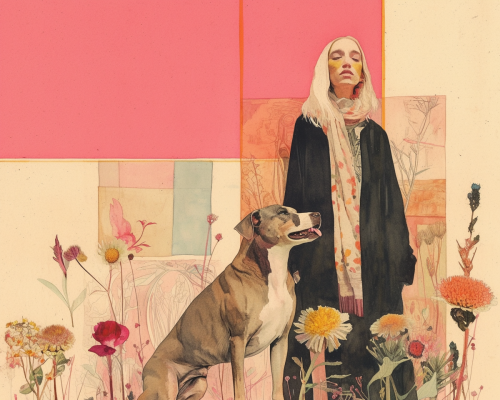 A Young Woman with a Dog